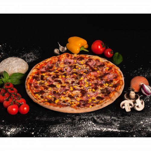 BBQ beef pizza